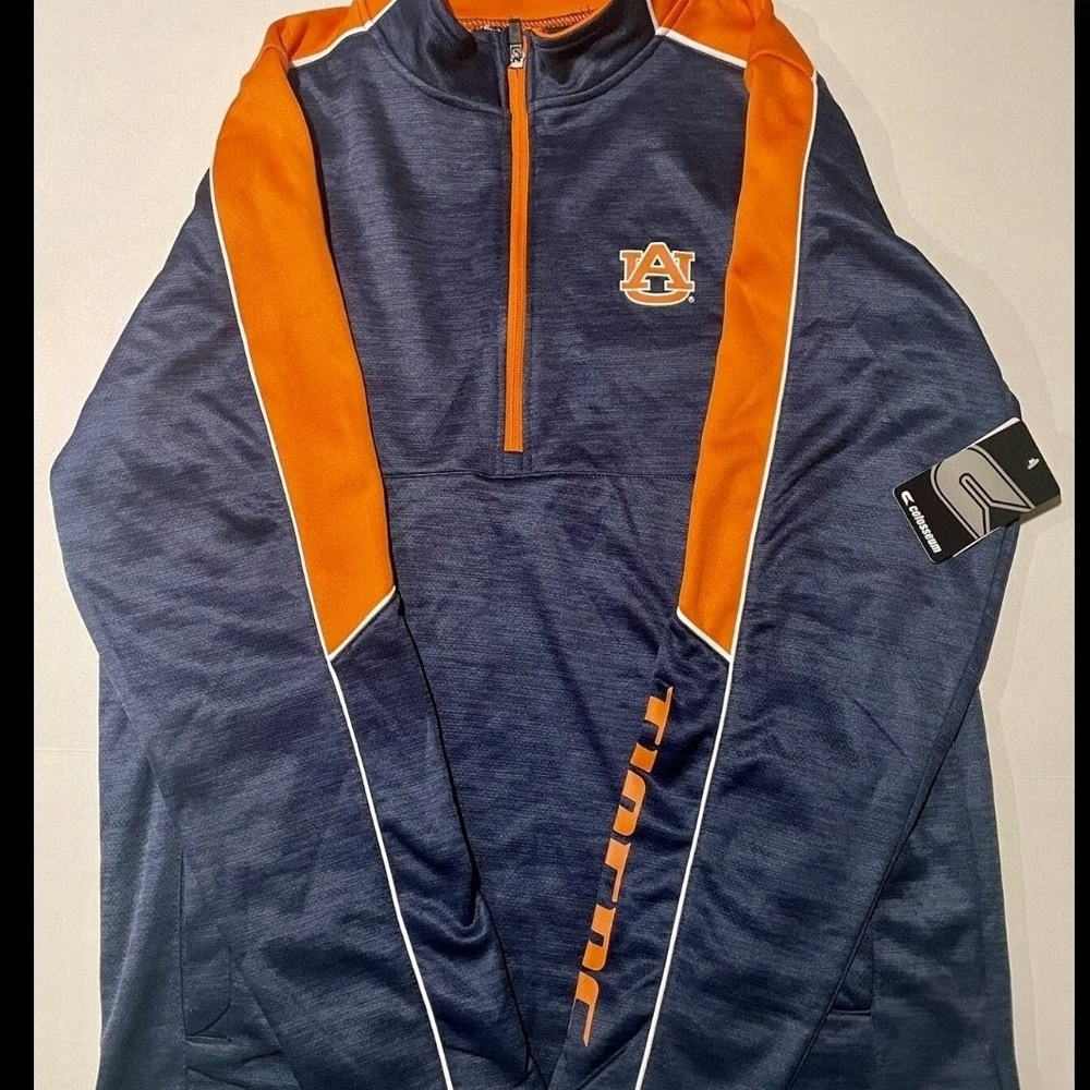 Auburn Quarter-Zip Pullover By Colosseum. Mens Medium. NWT
